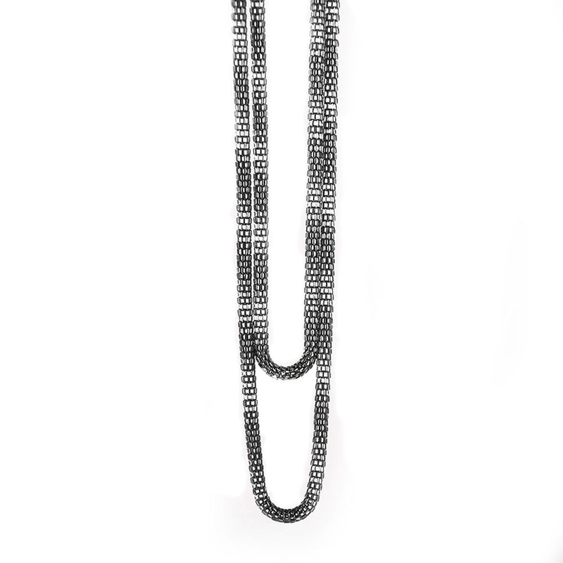 COLLARES DE ROPE CORDÓN DE METAL CON PIEDRAS