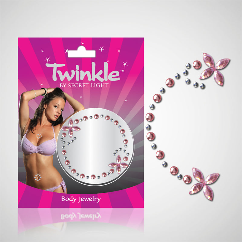 Tatuajes Corporales con Joyas de formas de Lirios Rosados de Twinkle