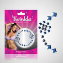 Tatuajes Corporales con Joyas de formas de Diamantes Azules de Twinkle