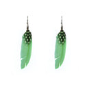 ARETES CON PLUMAS CORTAS