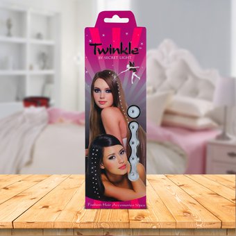 Twinkle Aplicaciones Para Cabello Cabello Cristal- Blanco X 1/50