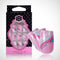 Vivi Nail Uñas Acrílicas Set Rosa C/ Rayas Y Cristal X 1/24