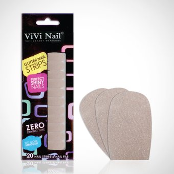 Vivi Nail Uñas Postizas Adhesivas Set Beige Claro X 1/20