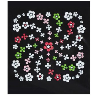 Calcomanías para Uñas / Pegatinas 3D - Flores de Colores X 30