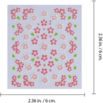 Calcomanías para Uñas / Pegatinas 3D - Flores Rosadas X 30