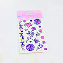 Mini Tatuajes Brillantes Escarchado - Rosa Purpura