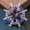 Spinner Timón Marinero Azul Hand Fidget Metálico, 2 Niveles