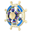 Spinner Timón Marinero Hand Fidget Metálico, 2 Niveles