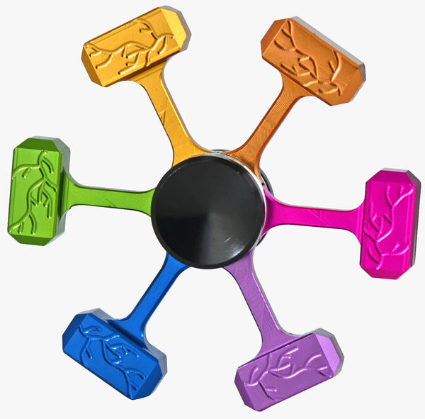Spinner Rainbow Hammer Hand Fidget Metálico Multicolor