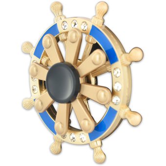 Spinner Timón Dorado Hand Fidget Metálico, 2 Niveles