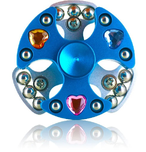 Spinner Hand Fidget Rattle Crystals con gemas Juguete Mano Anti Estrés Relajante