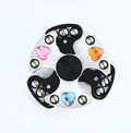 Spinner Hand Fidget Rattle Crystals con gemas Juguete Mano Anti Estrés Relajante